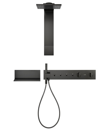 Hansgrohe Ablage 300mm Axor Universal Rectangular mattschwarz 42644670