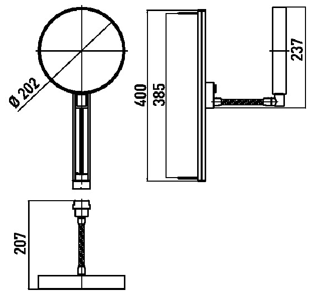 Emco Kosmetikspiegel Prime 3-/7-fach, Gleitschiene, beidseitig verspiegelt, D=202mm 109500115