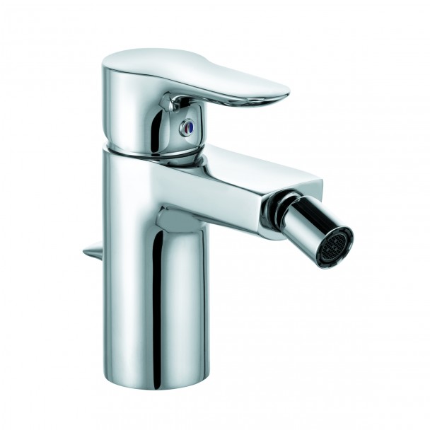 Kludi Objekta Bidet-Einhandmischer Ausladung 114mm DN15, chrom, mit Ablaufgarnitur 324160575