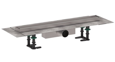 Hansgrohe Komplettset RainDrain Compact 600mm befliesbar für Standardinstallation gebürstet edelstahl 56175000