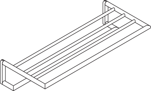 HEWI Badetuchablage System 162, Metall, verchromt 162.30.11040
