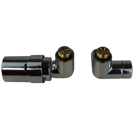 Purmo Design-Ventil-Set für Badheizkörper, Ventil links, verchromt AZ13VE00480211C