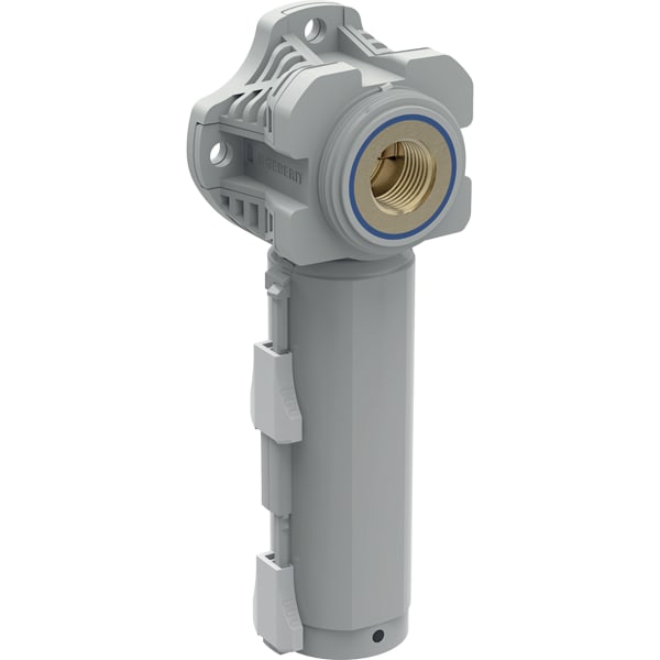 Geberit PushFit Anschlussdose 90 Grad mit Schnellkupplung Rotguss/Messing d20-Rp3/4 652.482.00.3