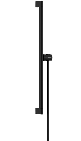 Hansgrohe Brausestange Unica S Puro 650mm mit Easy Slider und Brauseschlauch schwarzmatt 24402670