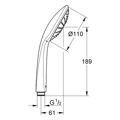Grohe Handbrause Euphoria 110 Mono chrom 27265000
