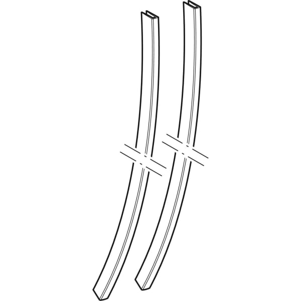 Geberit Antirutschstreifenset weiß-alpin zu AquaClean 8000 250.037.11.1