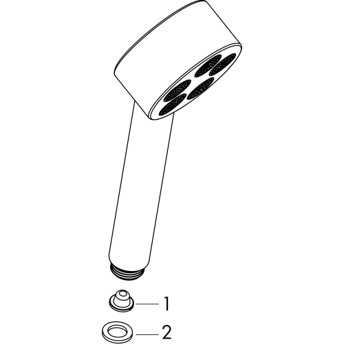 Hansgrohe Handbrause Axor One 75 1jet EcoSmart brushed nickel 48651820