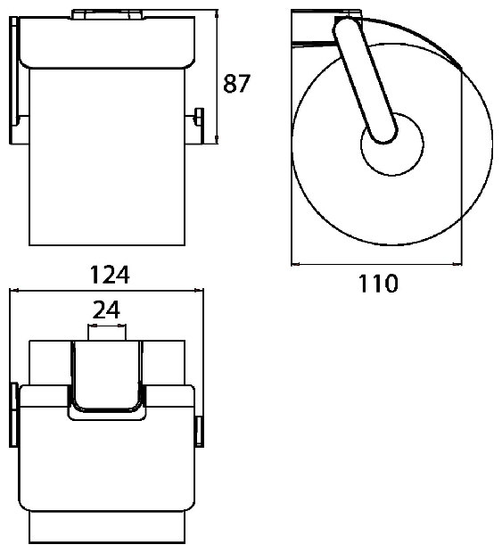 Emco Papierhalter Trend mit Deckel chrom 020000102