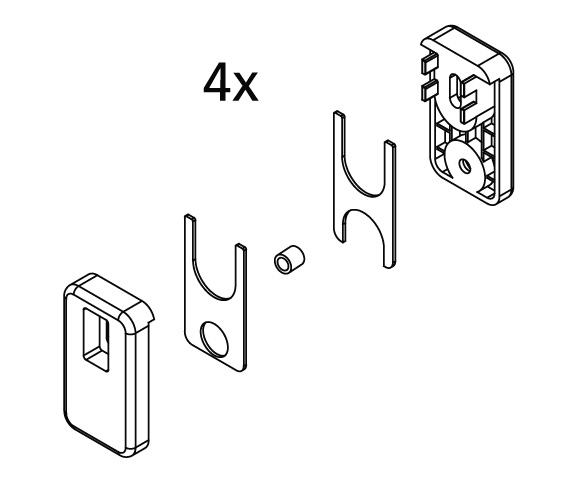 Kermi Set Bandungen für Viertelkreis-Duschkabine (Gleittüren) (I2 T..) 2534220