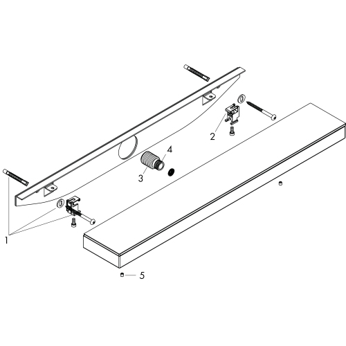 Hansgrohe Schulterbrause Rainfinity 500 1 jet mit Duschablage mattweiss 26243700