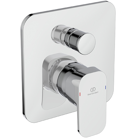 Ideal Standard Tonic II Badearmatur Unterputz Bausatz 2, Rosette 163x163mm, eigensicher DIN EN 1717, chrom A6341AA