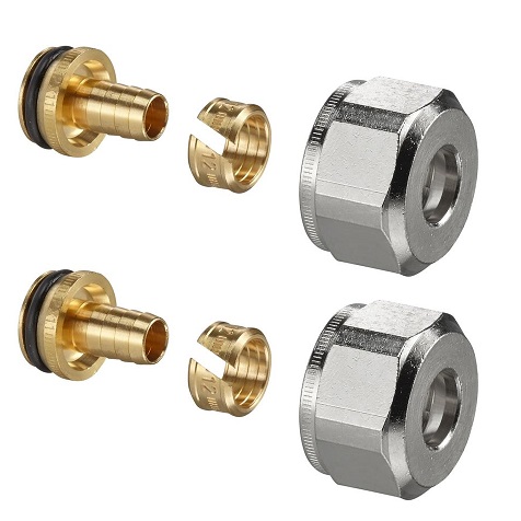 Oventrop Klemmringverschraubung "Ofix K" für AG3/4", 20x2.0mm, 2fach für Kunststoffrohr 1016879