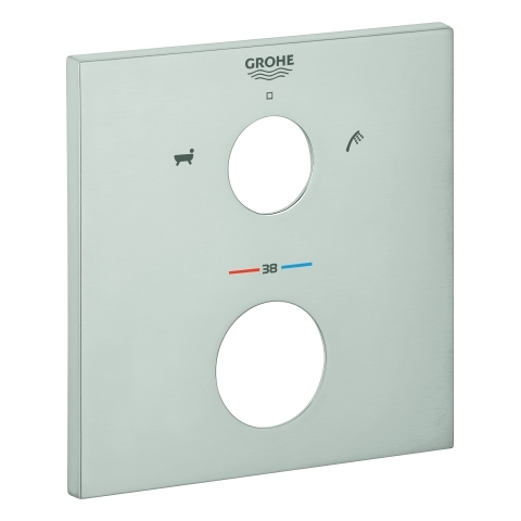 Grohe Rosette eckig für Thermostat-Fertigmontagesets supersteel 49103DC0