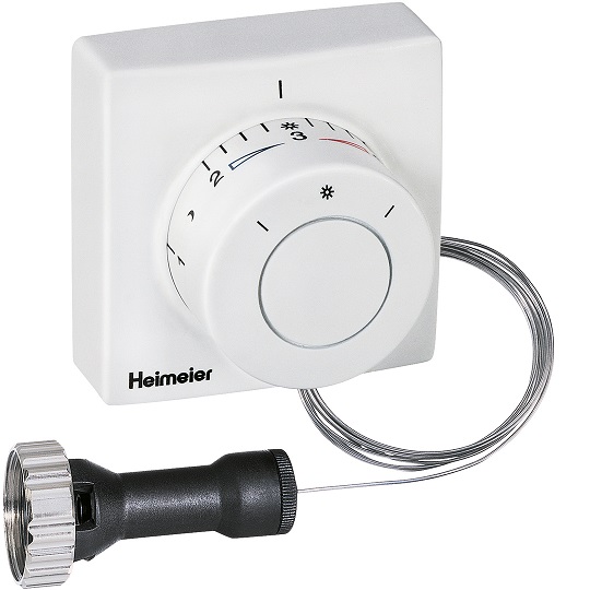 Heimeier Thermostatkopf Typ F 10m mit Ferneinsteller und 10 m Kapillarrohr 2810-00.500