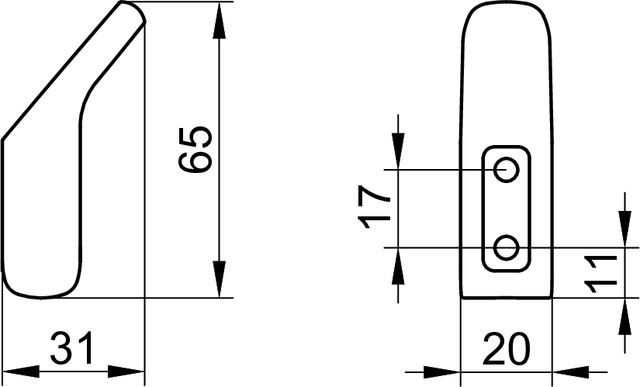 Keuco Handtuchhaken Aveno, schwarz matt 14614370000