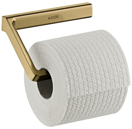 Hansgrohe Papierrollenhalter Axor Universal Softsquare brushed gold optik ohne Deckel 42846250