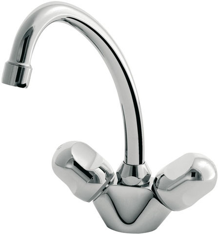 Ideal Standard Alpha Waschtischarmatur mit hohem Auslauf Niederdruck chrom, Kette B2037AA