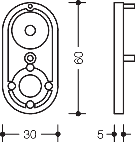 HEWI Fußscheibe Serie 801, für Spiegelhalter 477.01B100, 800.01B10090 und Wandspiegel 801.01B300, 5mm stark, für Fliesensprünge, matt, reinweiß 68557 99