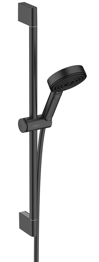 Hansgrohe Brauseset Pulsify Select S 105 3 jet Relaxation EcoSm mit Brausestange 650mm schwarzmatt 24161670