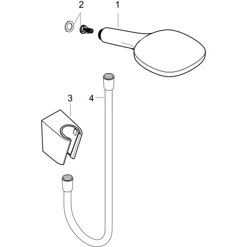 Hansgrohe Raindance Select E Brausehalterset 120 3jet mit Brauseschlauch 1600mm, Weiß/Chrom 26720400