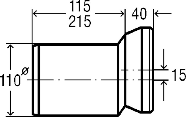 Viega WC Anschlussstutzen 3815.1 in 255mm Kunststoff weiß 614775