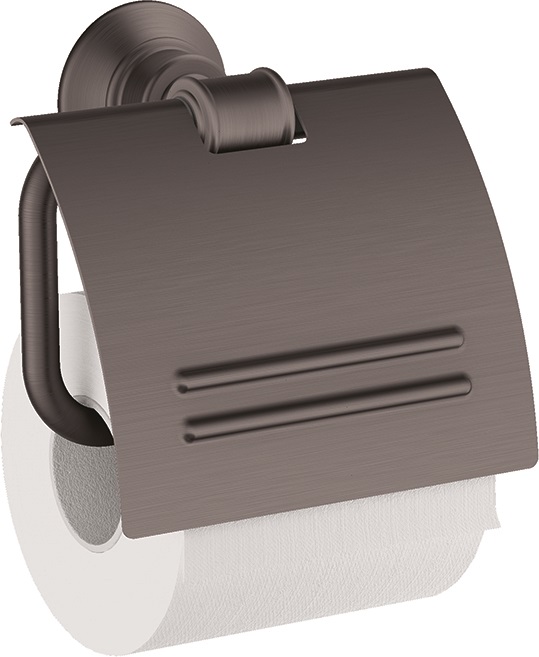 Hansgrohe Papierrollenhalter mit Deckel Axor Montreux brushed black chrom 42036340