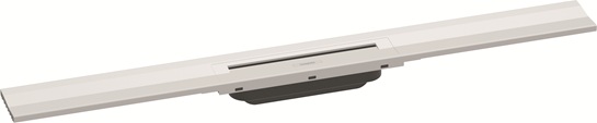 Hansgrohe RainDrain Flex Duschrinne 800mm kürzbar, Fertigset für Wandmontage weiß matt 56051700