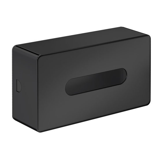 Emco Kosmetiktuchbox Wandmodell Loft 250x79x140mm, schwarz/schwarz 055713400