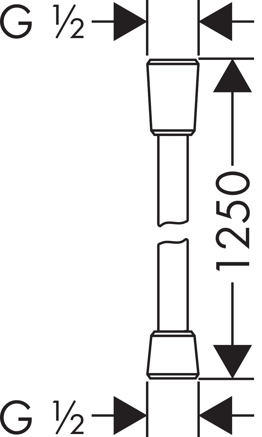 Hansgrohe Brauseschlauch Axor 1250mm brushed nickel 28622820