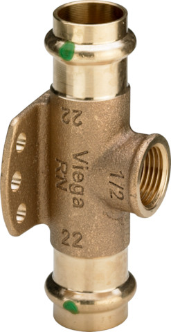 Viega Sanpress Wandscheiben-T-Stück mit SC-Contur 2217.3 in 15mm x Rp1/2 644864