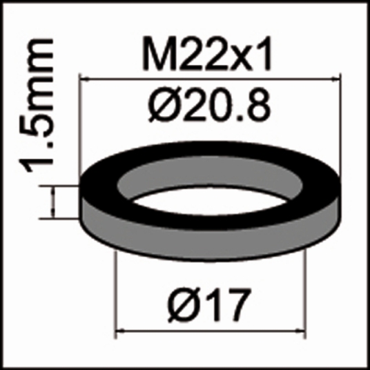 Neoperl Gummidichtung zu Innenteil zu 10 Stück, M22 16 x 20.8 x 1.5mm 78136096