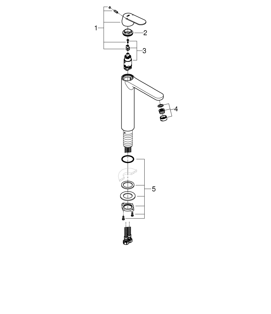 Grohe Eurosmart Cosmopolitan Einhand-Waschtischbatterie chrom XL-Size 23921000