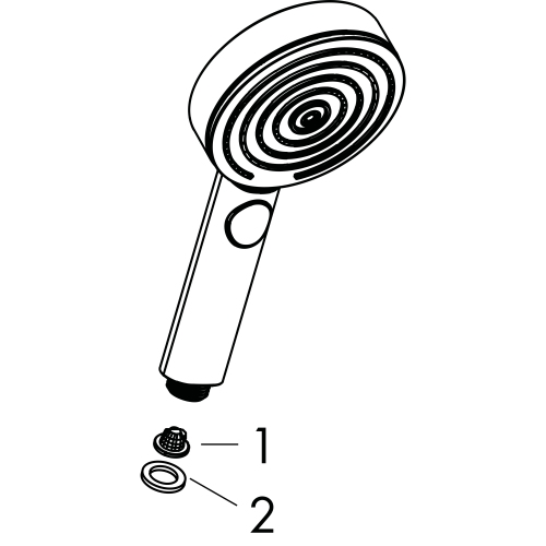 Hansgrohe Handbrause Pulsify S 105 3 jet EcoSmart Relaxation mattweiß 24111700