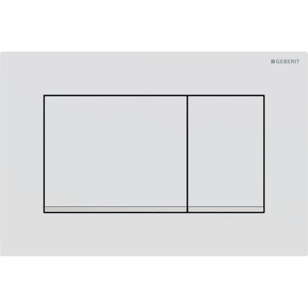 Geberit Sigma30 Betätigungsplatte, für 2-Mengen-Spülung weiß matt lackiert, Easy to clean / hochglanz-verchromt 115.883.JT.1