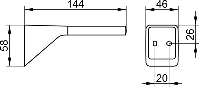 Keuco Ersatzrollenhalter Aveno, schwarz matt 14663370000
