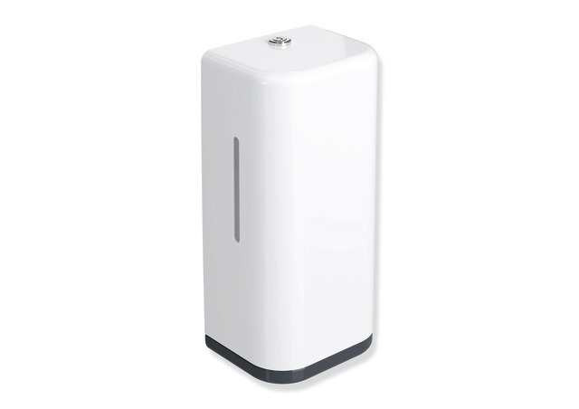 HEWI SENSORIC Elektronischer Seifenspender, Korpus signalweiß, Rahmenelement / Entnahmeöffnung, 500ml, anthrazitgrau 477.06.10298 92