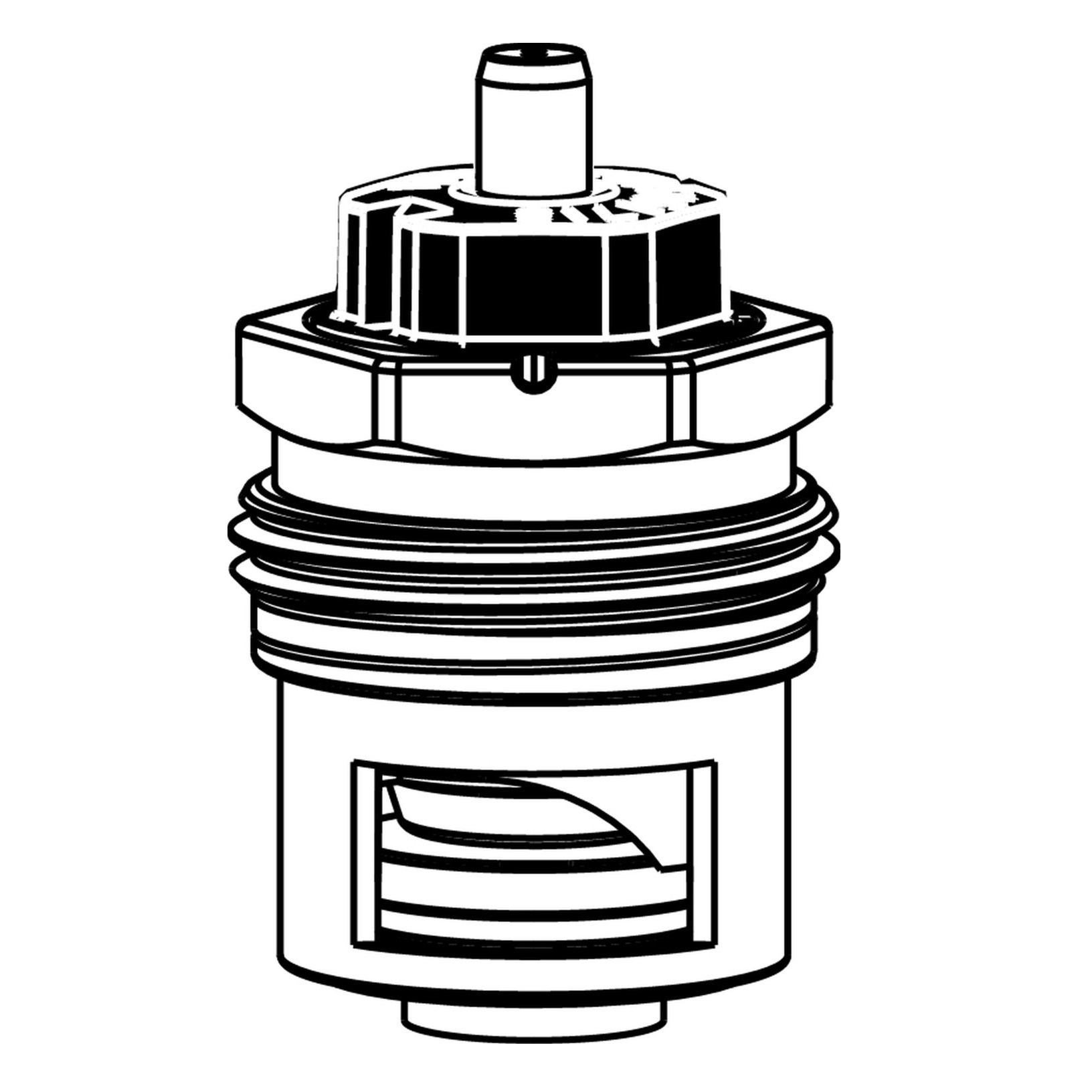 Heimeier Thermostat-Oberteil V-exact II beidseitig anströmbar für DN10, 15, 20 3700-24.300