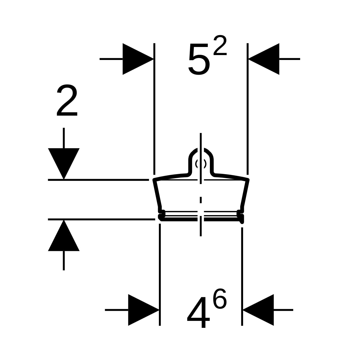 Geberit Ventilstopfen ohne Kette kieselgrau RAL7032 352.331.08.1