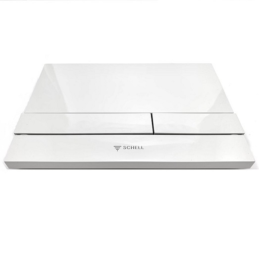 Schell WC-Betätigungsplatte LINEAR Zweimengenspülung, alpinweiß ohne Schell Logo 032851599