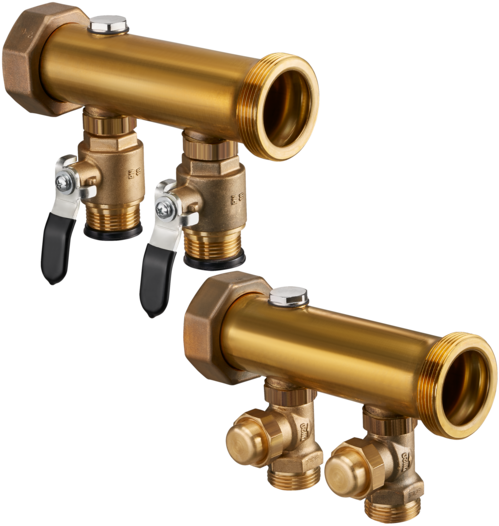 Oventrop Messingverteiler "Multidis SFI" 1 1/2", für 6 Kreise 1414456