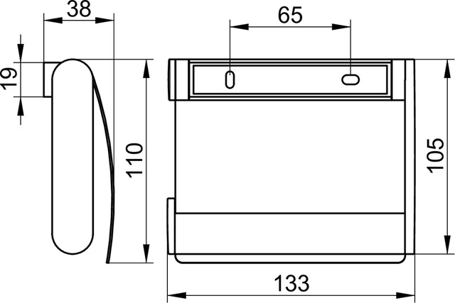 Keuco Toilettenpapapierhalter Plan mit Deckel, schwarz 14960370000