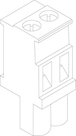 Bosch / Buderus Anschlussklemme 2-polig FZ gelb 8718585563