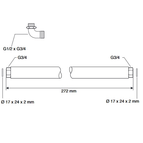 Buderus Verrohrung-HK U-flex Speicher unten 87094830