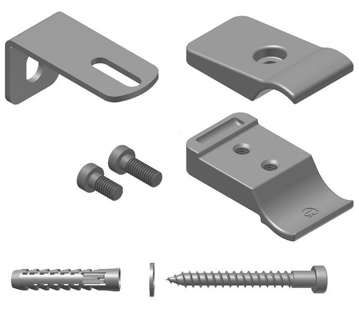 Basis-Arbonia Kermi Abstandshalter-Set 4 weiß RAL9016 ZB03250001