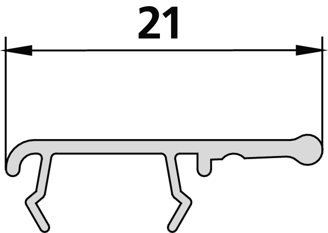Kermi 4701 Dicht- und Mitnehmerleiste für LI G3R/LLI E3R/L, 1 Stück 6037701