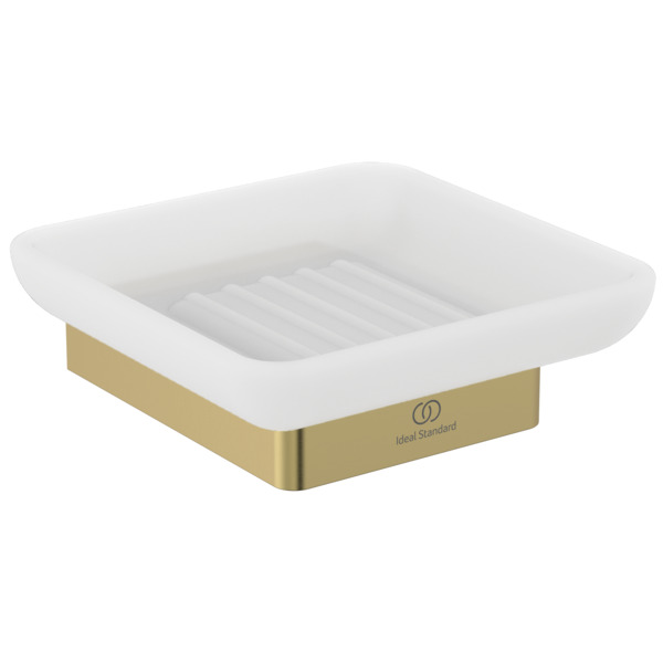 Ideal Standard Seifenschale Conca Cube, eckig, gold gebürstet T4508A2