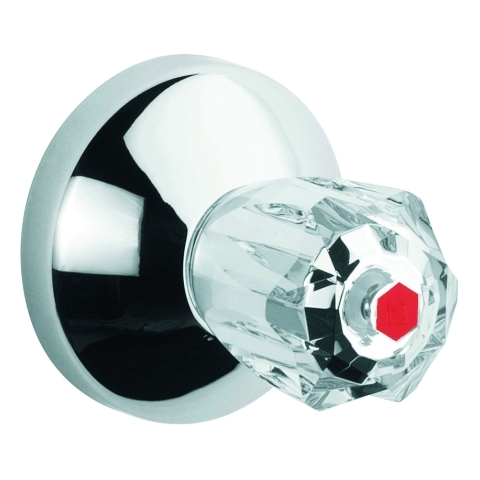 Grohe UP-Ventil-Oberbau Atlanta T:20-80mm Brillant-Griff Markierung rot chrom 19831000