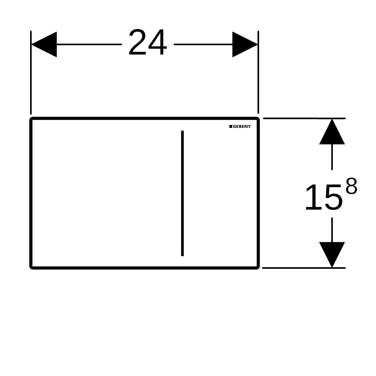 Geberit Sigma70 Betätigungsplatte, für 2-Mengen-Spülauslösung Glas schwarz 242.813.SJ.1