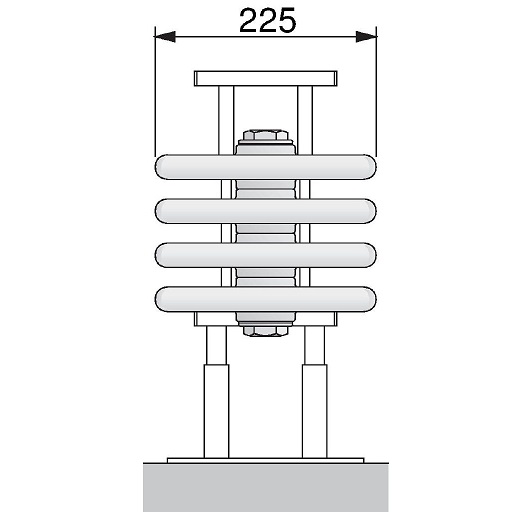 Arbonia Bank-Radiator 6-Säuler H: 31,5 L: 300cm Modell 7F6300-A68-A86