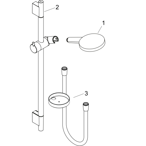 Hansgrohe Brauseset Raindance Select S 120 3jet EcoSmart mit Brausestange 900mm und Seifenschale, Chrom 26633000